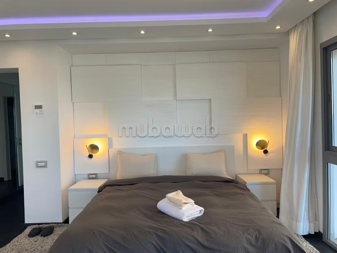 Appartement de vacances à louer à Casablanca Marina. 2 chambres agréables. Porte blindée et vue sur mer - Photo 22