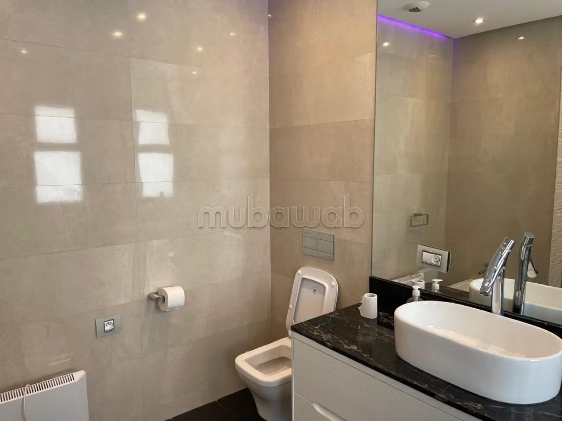 Appartement de vacances à louer à Casablanca Marina. 2 chambres agréables. Porte blindée et vue sur mer - Photo 12