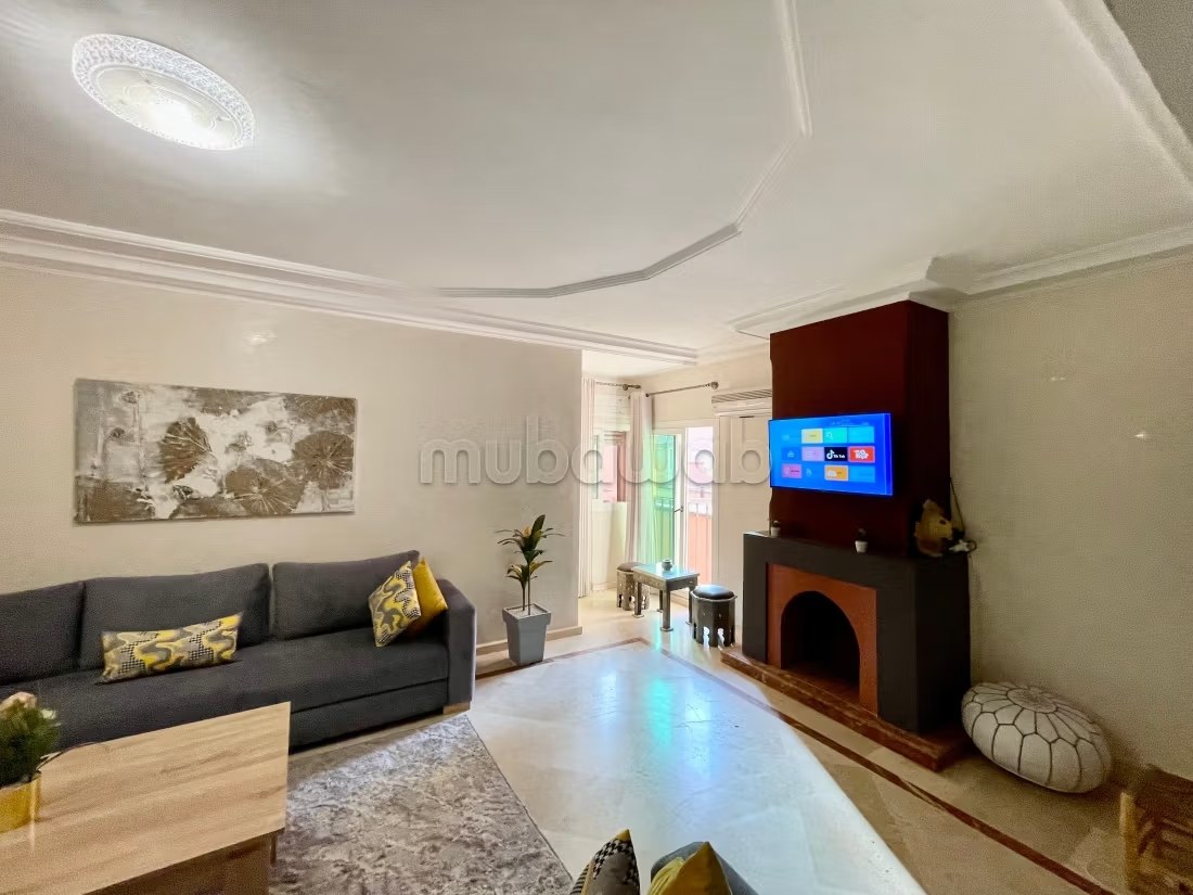 Location saisonnière à Guéliz. 2 chambres. Salon traditionnel marocain, résidence sécurisée - Photo 6