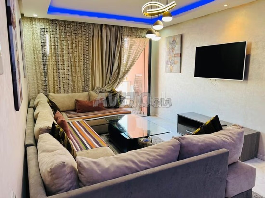 Appartements à louer à Gueliz. 2 superbes chambres. Salon marocain et service de sécurité.