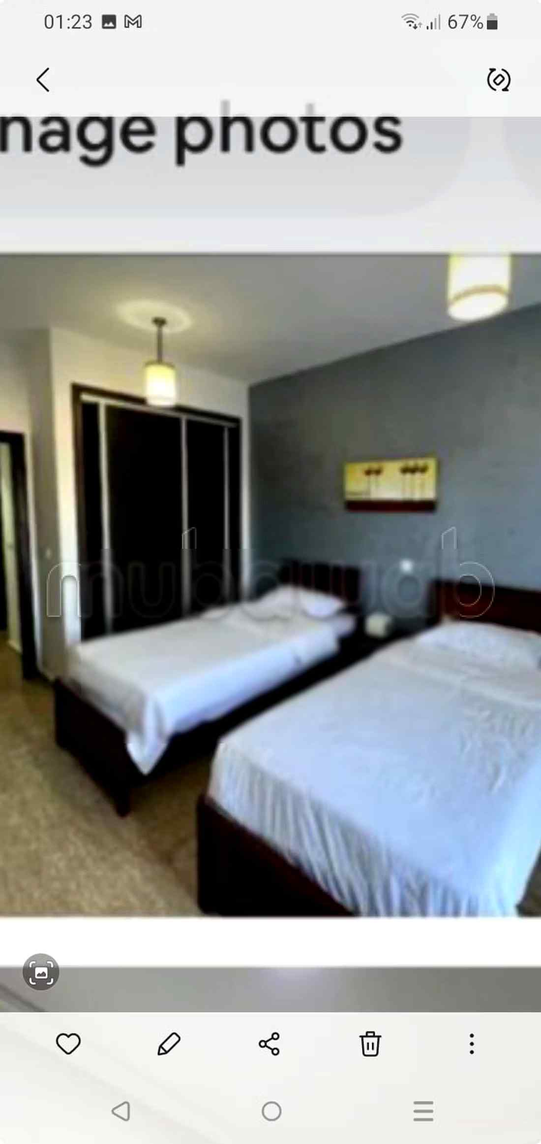 Location d'un appartement à Saïdia. 2 chambres agréables. Environnement calme avec vue sur la mer et double vitrage