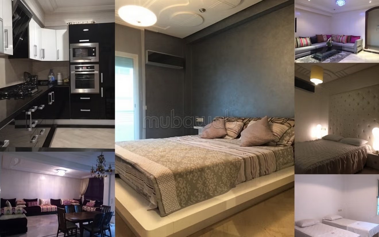 Location saisonnière à Agdal. Superficie 158 m². Concierge et climatisation