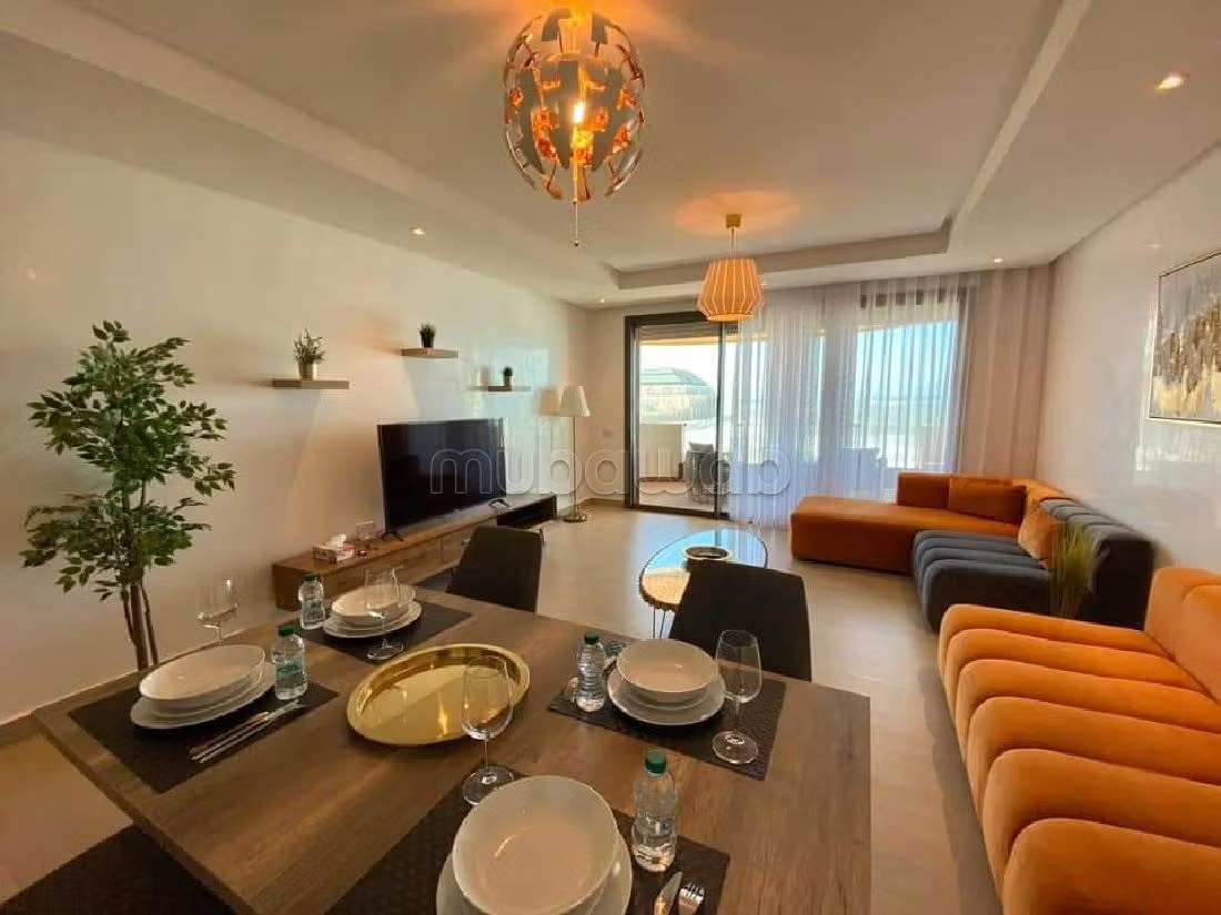 Appartement de vacances à louer à Casablanca Marina. Superficie 75 m². Vue exceptionnelle sur la mer, chauffage central - Photo 3