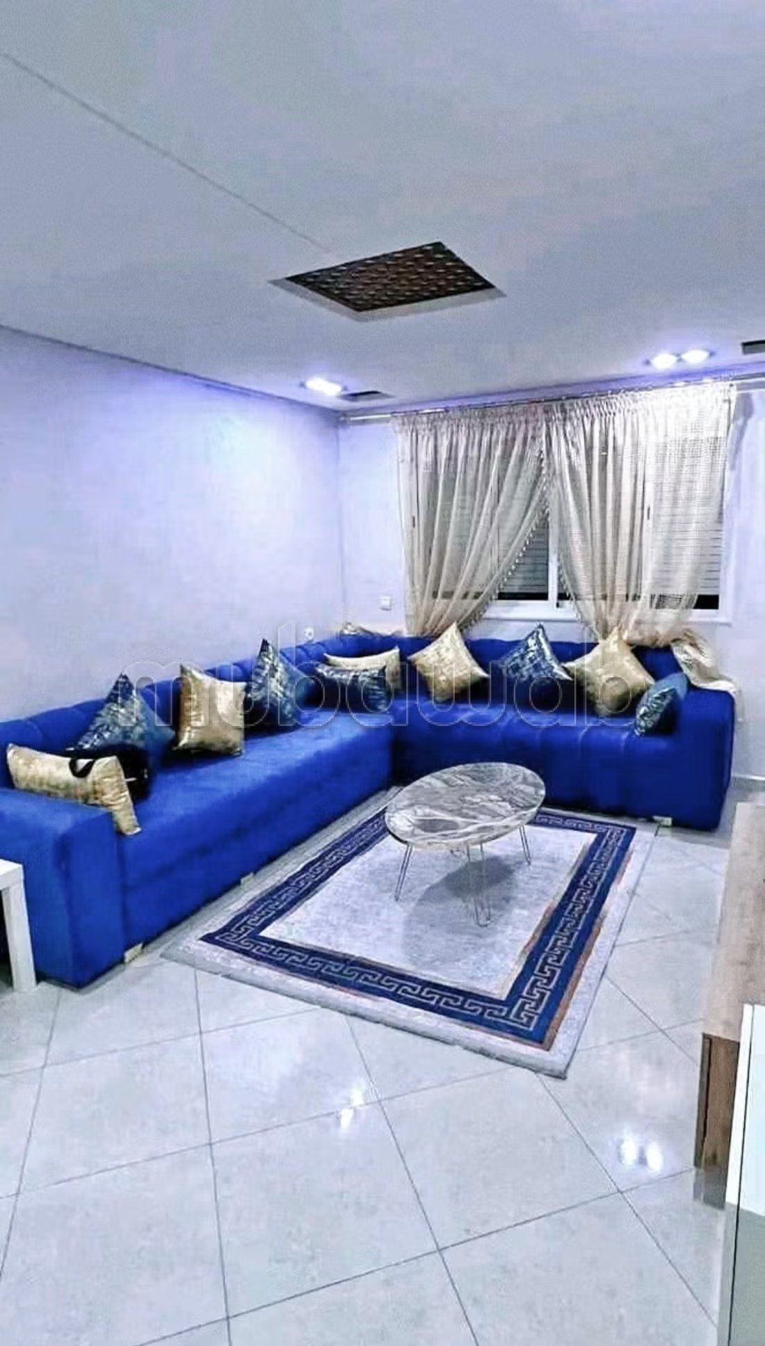 Location saisonnière à Béni Mellal.
Superficie 120 m².
Air conditionné et cheminée