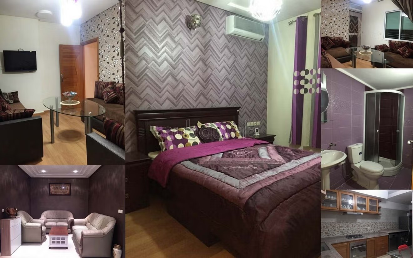 Appartement de vacances à louer à Route ain Chkaf. 
3 pièces confortables. 
Antenne parabolique et sécurité