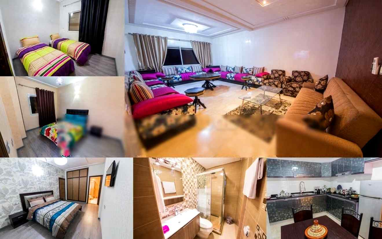 Appartements à louer à Agdal. 3 belles chambres. Ascenseur et places de parking
