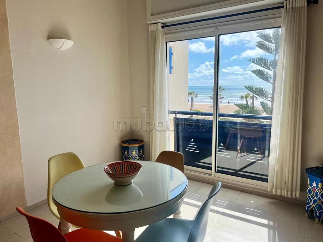 Location d'un appartement à Le boulevard Mohammed V. 2 pièces confortables. Vue sur mer et porte blindée